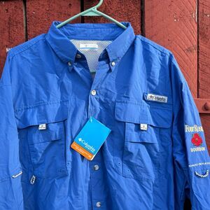 Columbia PFG Bahama Il Fishing Shirt Four Roses Bourbon Coastal Vented